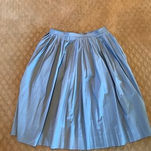 J.Crew Pleated Cotton A-Line Skirt