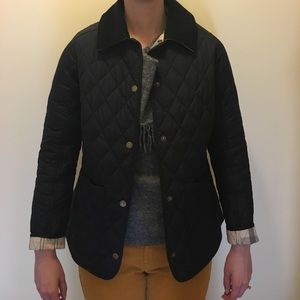 Barbour Black Quilted Barn Jacket