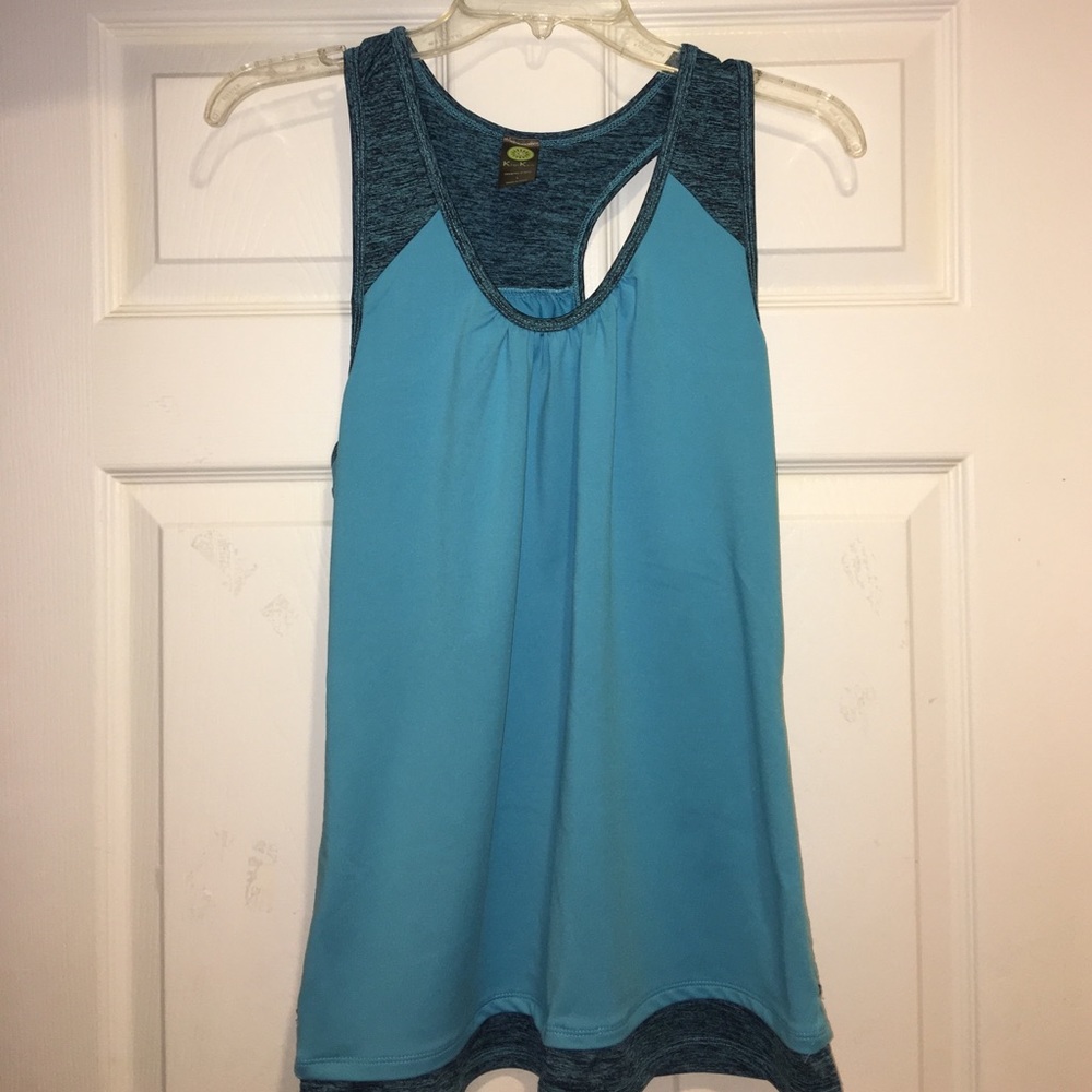 Kiwi Kate Blue Yoga Racerback Tank Top