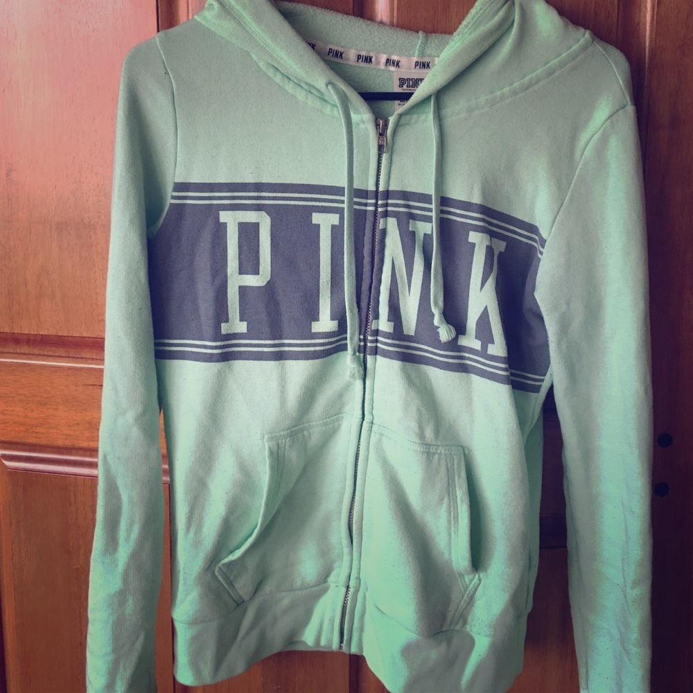 Mint Green PINK Zip Up