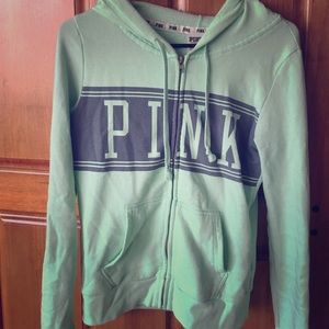 Mint Green PINK Zip Up