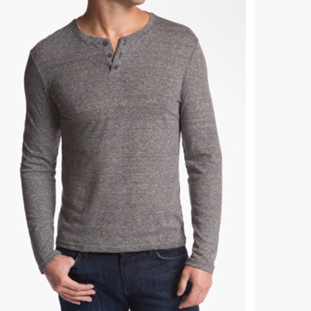 The rail grey men's Henley t shirt