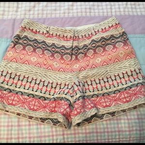 Aztec print shorts