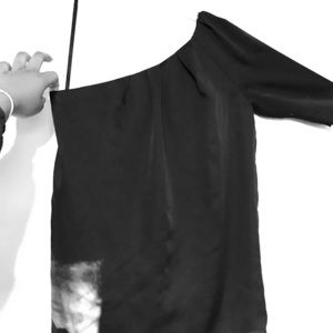 Club Monaco Asymmetrical Silk Top - Size XS