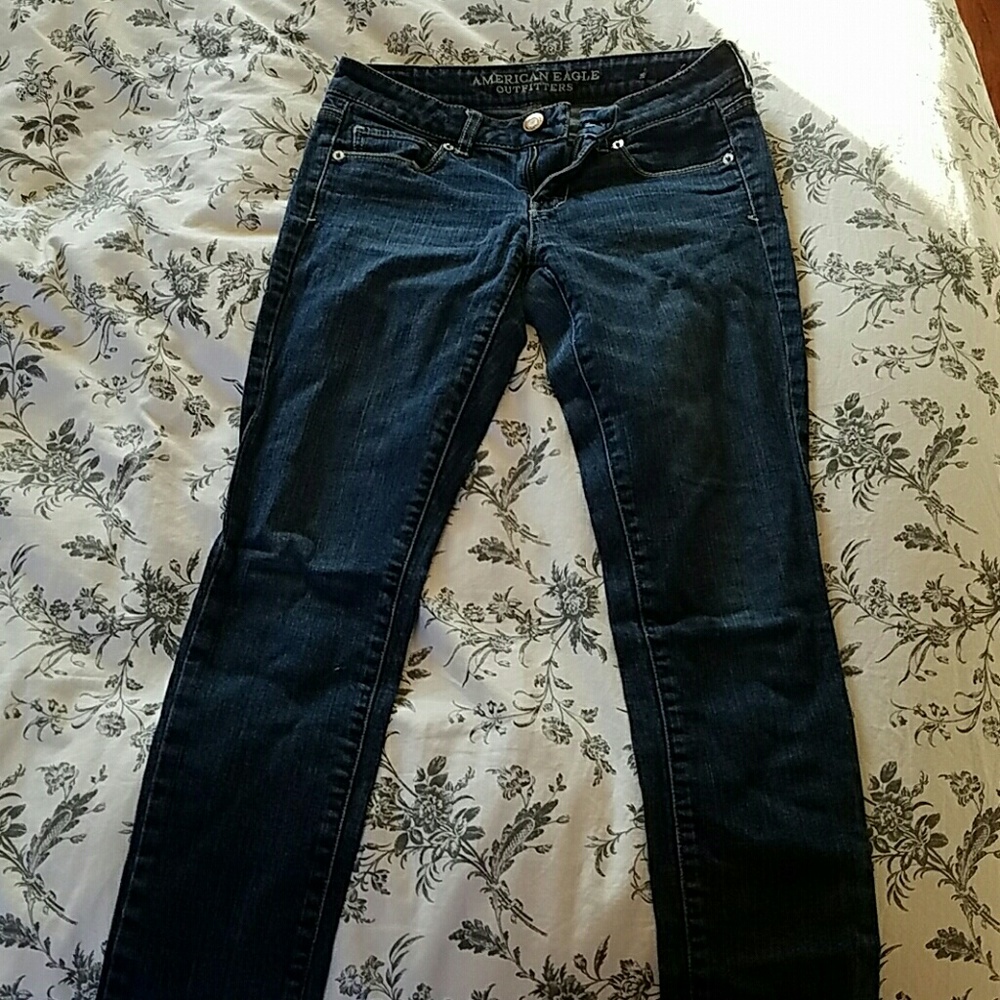 Dark wash skinny stretch