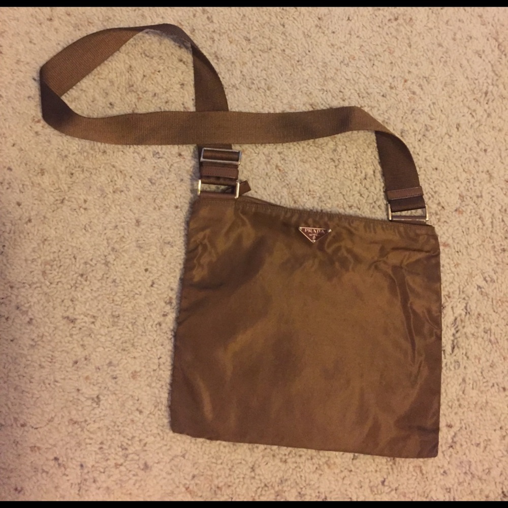 Brown Prada crossbody bag.  Authentic!