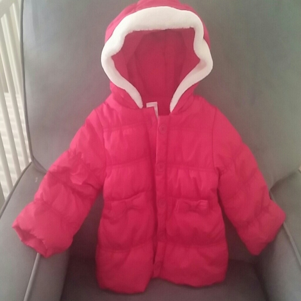 12-24m Red Gymboree Puffer jacket with bows!