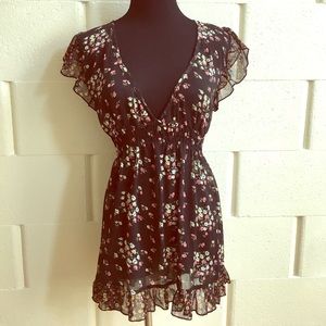 Flirty floral sheer blouse from Forever 21