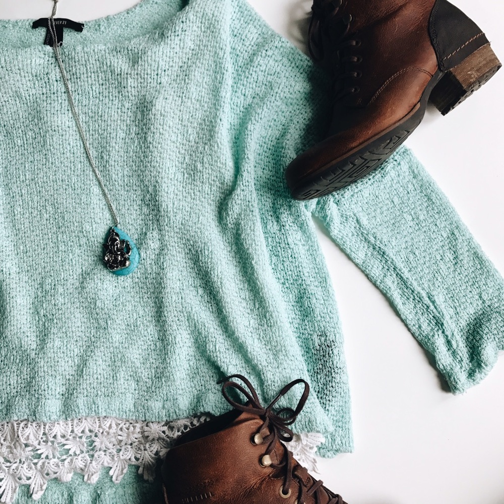 Sheer Blue Sweater!