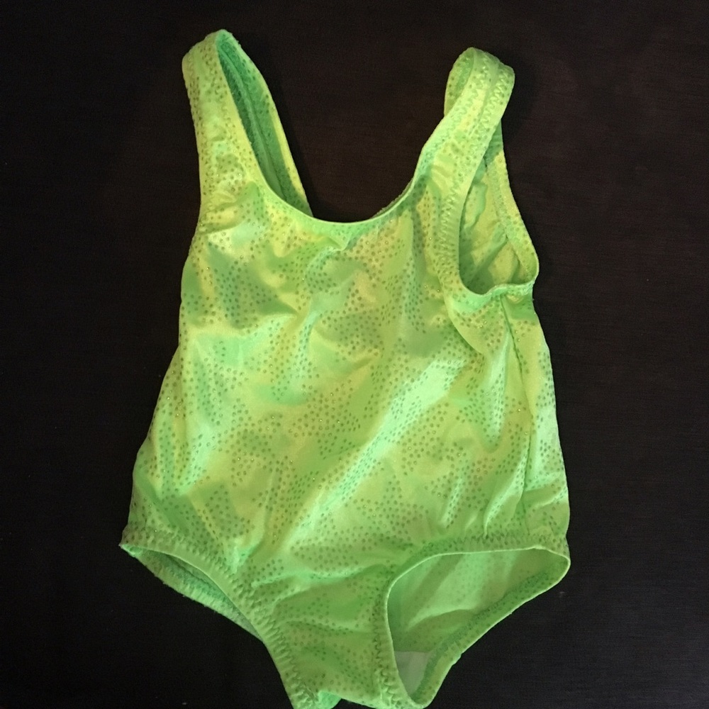 Lime green toddler girl swimsuit