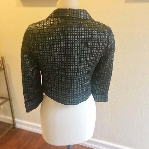 ✅NWT Poleci Cropped Shine Blazer - Picture 3 of 4