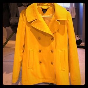 J.Crew yellow peacoat