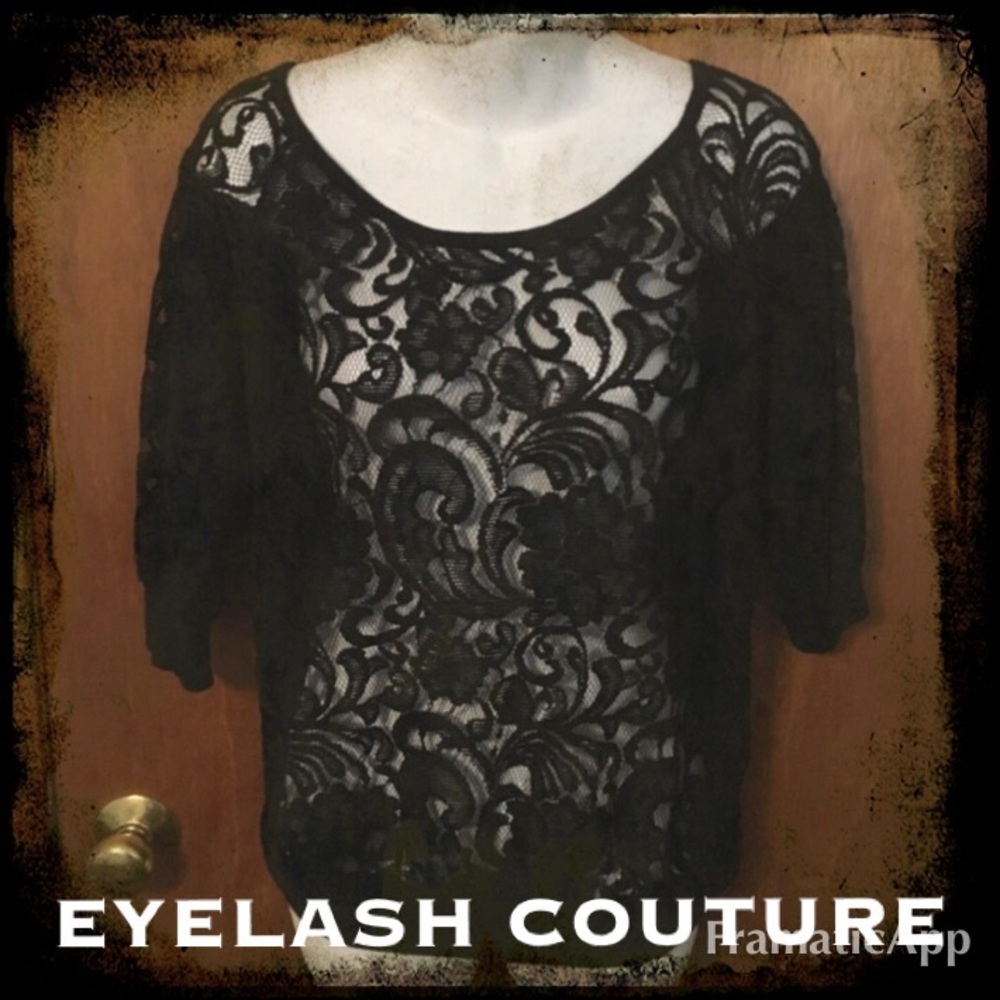 Cute black lacy top