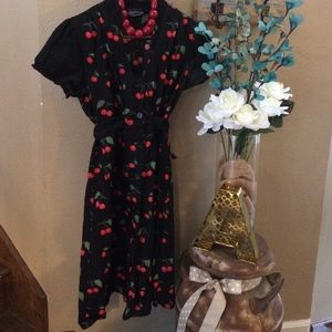 Living Dead Souls Large Cherry Print Dress