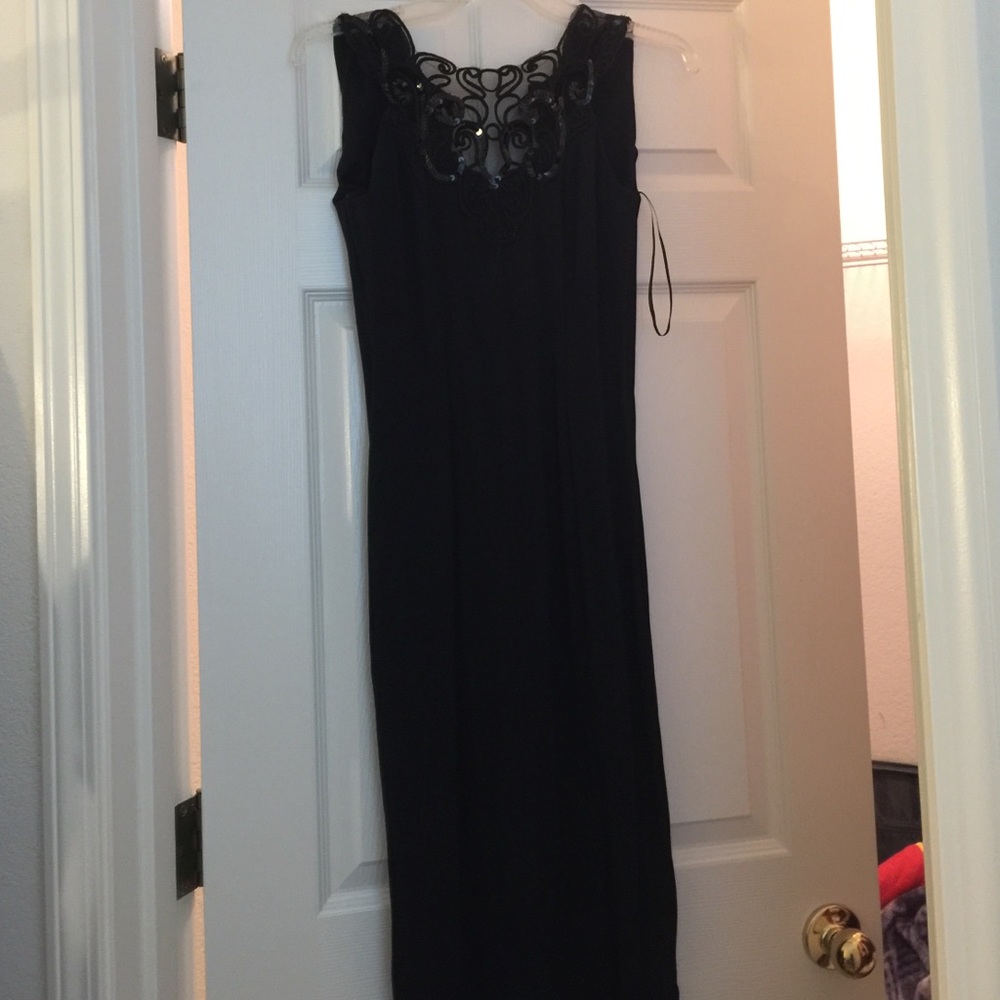 Long black Jessica McClintock dress