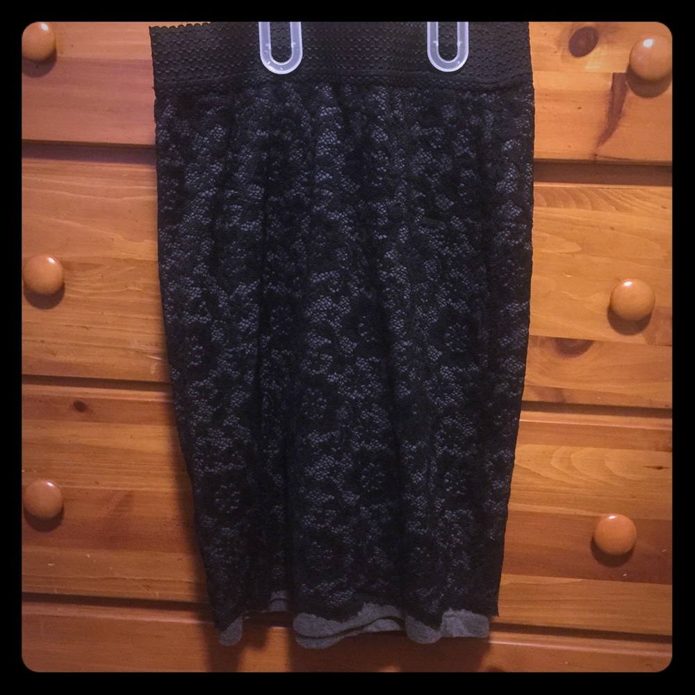Maurice's, pencil skirt, black lace size L