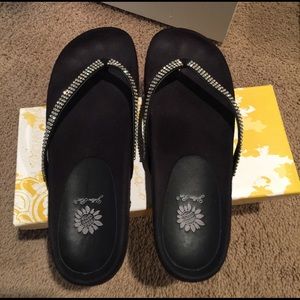 Yellow Box Rhinestone Flip Flops