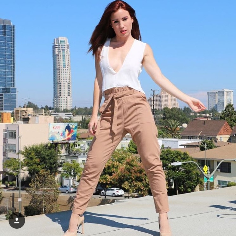 NWT Tan High Waisted Pants