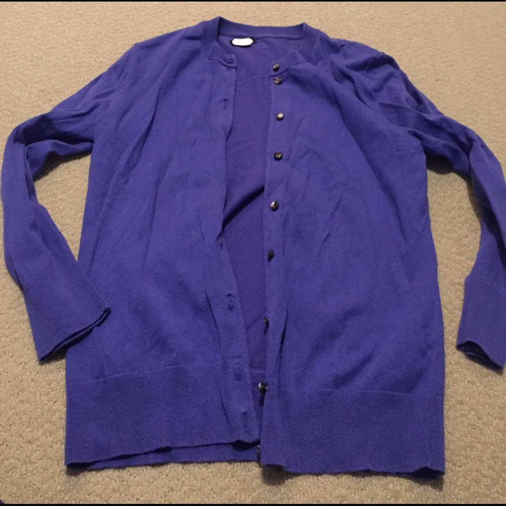 JCrew purple cardigan