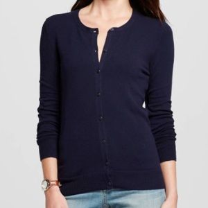 Navy Classic Long Sleeved Cardigan *EASTER SALE*