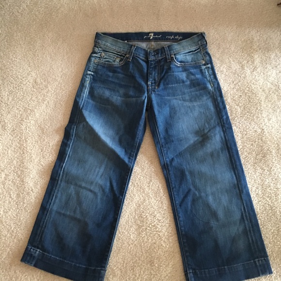 7 for all mankind cropped jeans - Picture 1 of 3