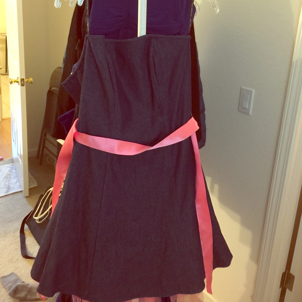 Denim pink laces Jessica McClintock dress