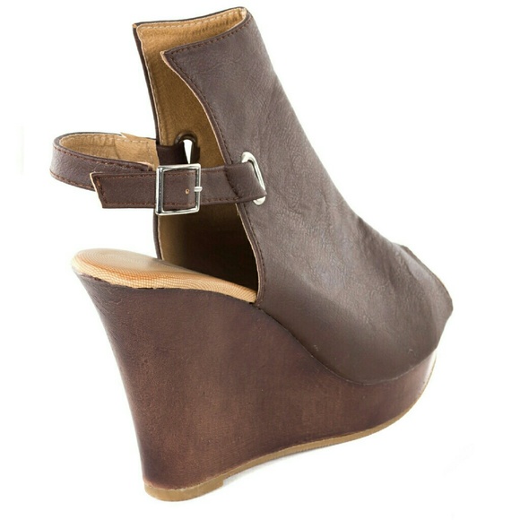 Tory K Women Wedge Sandals, HW-2077, Brown - Picture 3 of 3