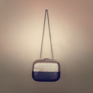 Blue/silver evening bag