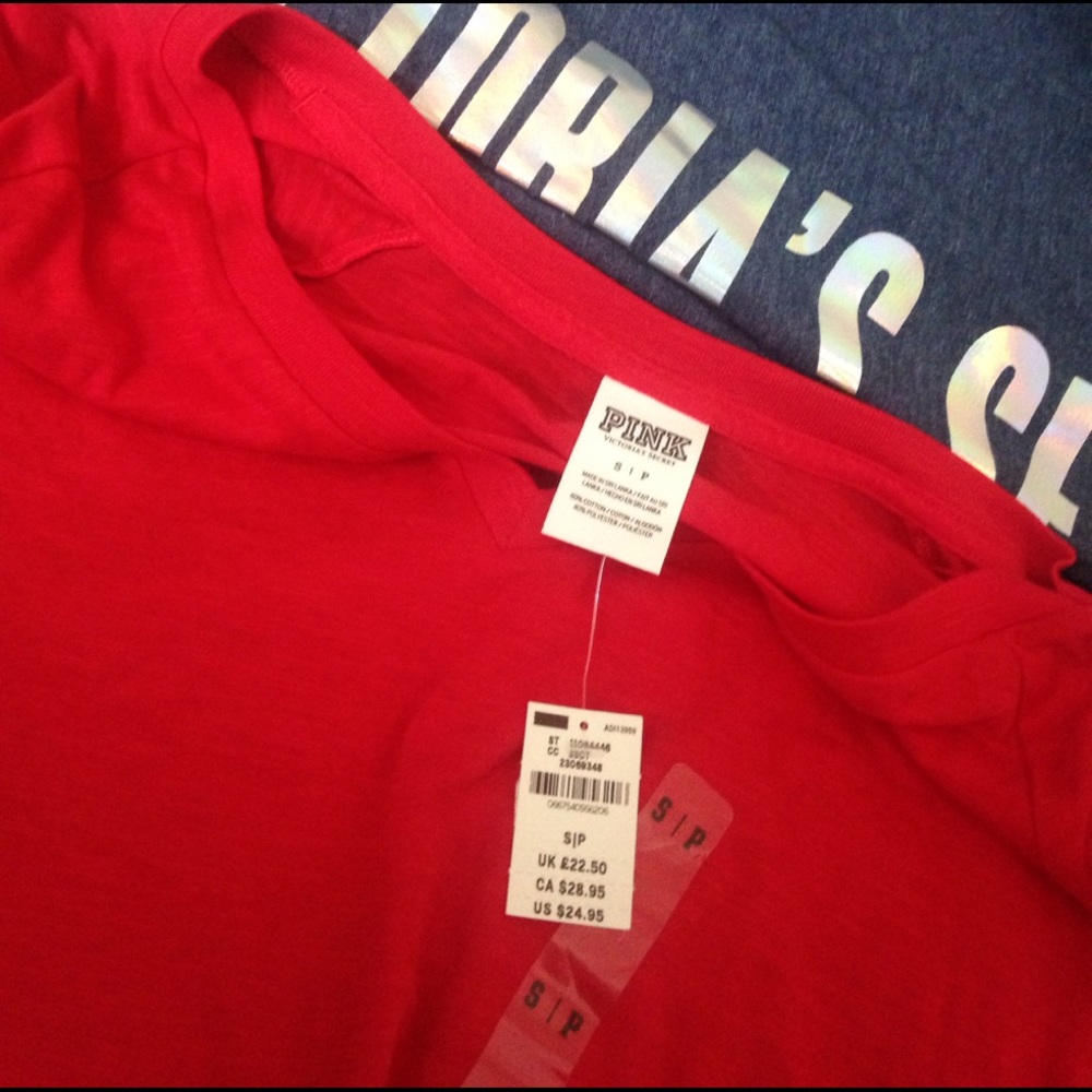 🎈🆕 oversized PINK Victoria's Secret basic tee ❤ - Picture 3 of 3