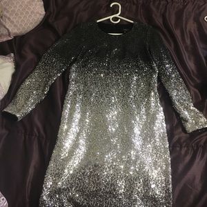 Silver Sequence dress. It's a beauty!