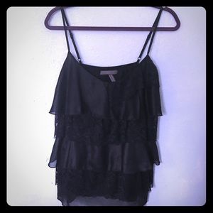 Black Sheer Strappy Top