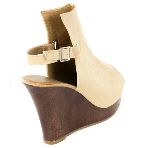 Tory K Women Wedge Sandals, HW-2077, Beige - Picture 3 of 3