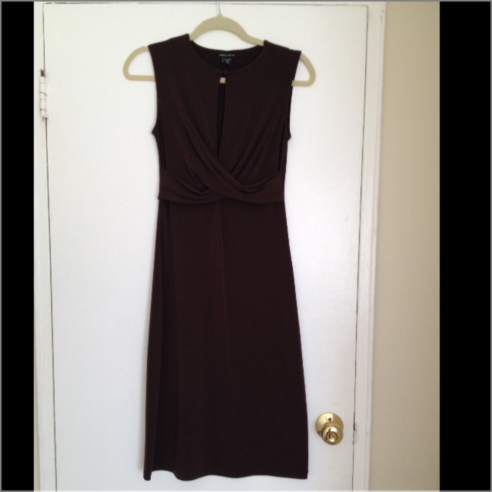 Moda International chocolate sleeveless dress