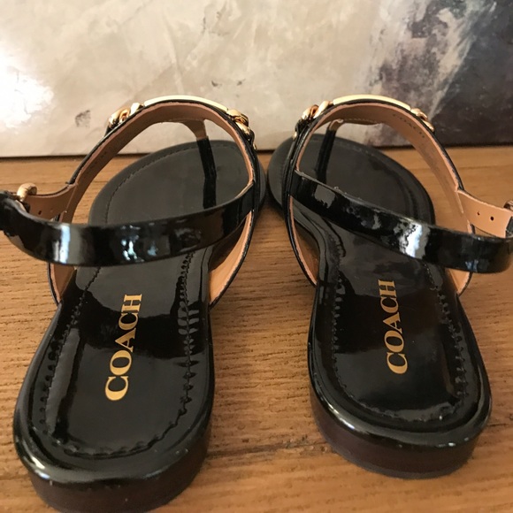 New Coach patent leather sandal size 61/2 - Picture 3 of 5