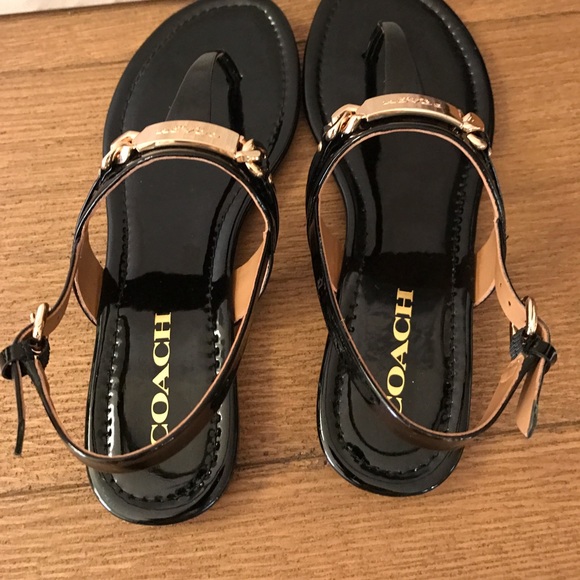 New Coach patent leather sandal size 61/2 - Picture 4 of 5
