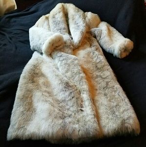 London Fog used faux fur coat