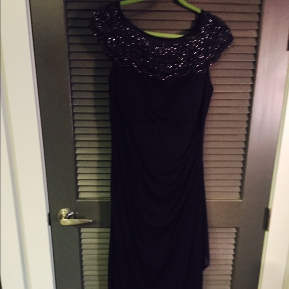 msk navy blue dress
