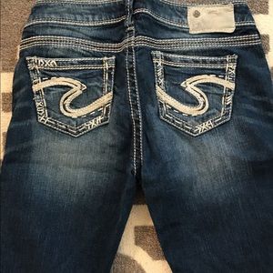Silver Slim Bootcut Jeans
