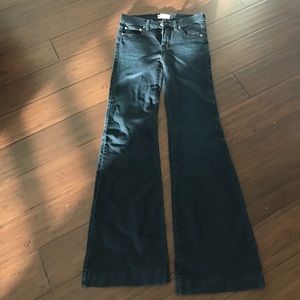 Free People Navy Flare Jeans
