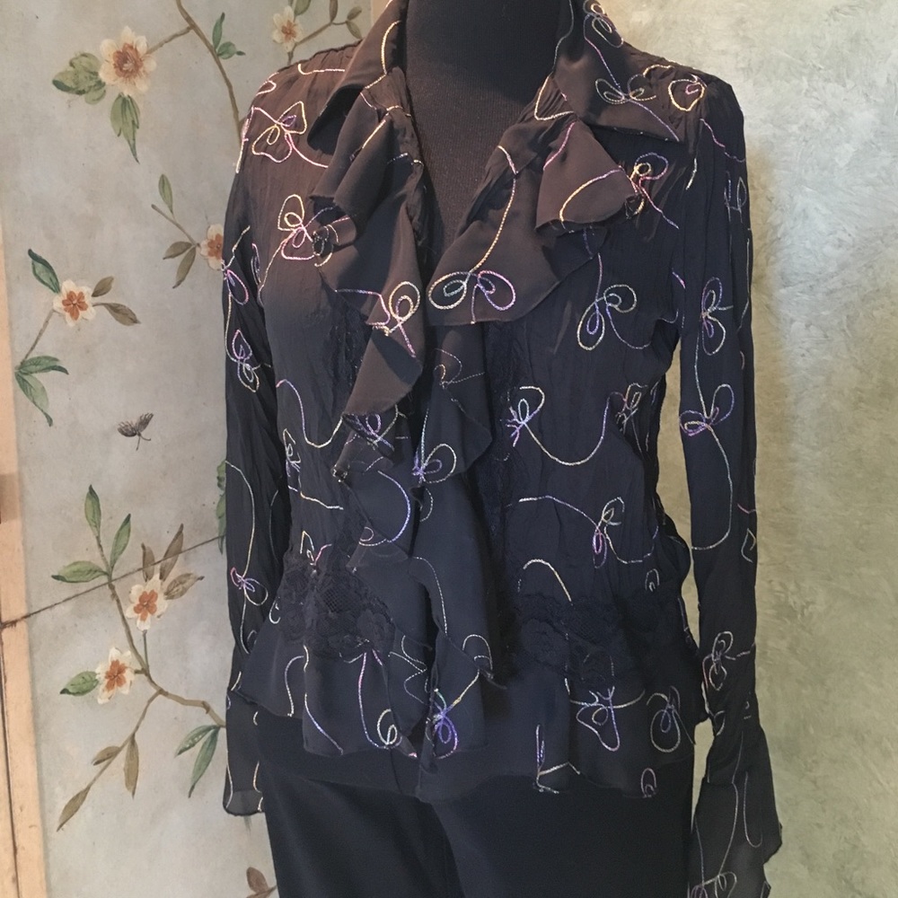 Crinkle fabric blouse