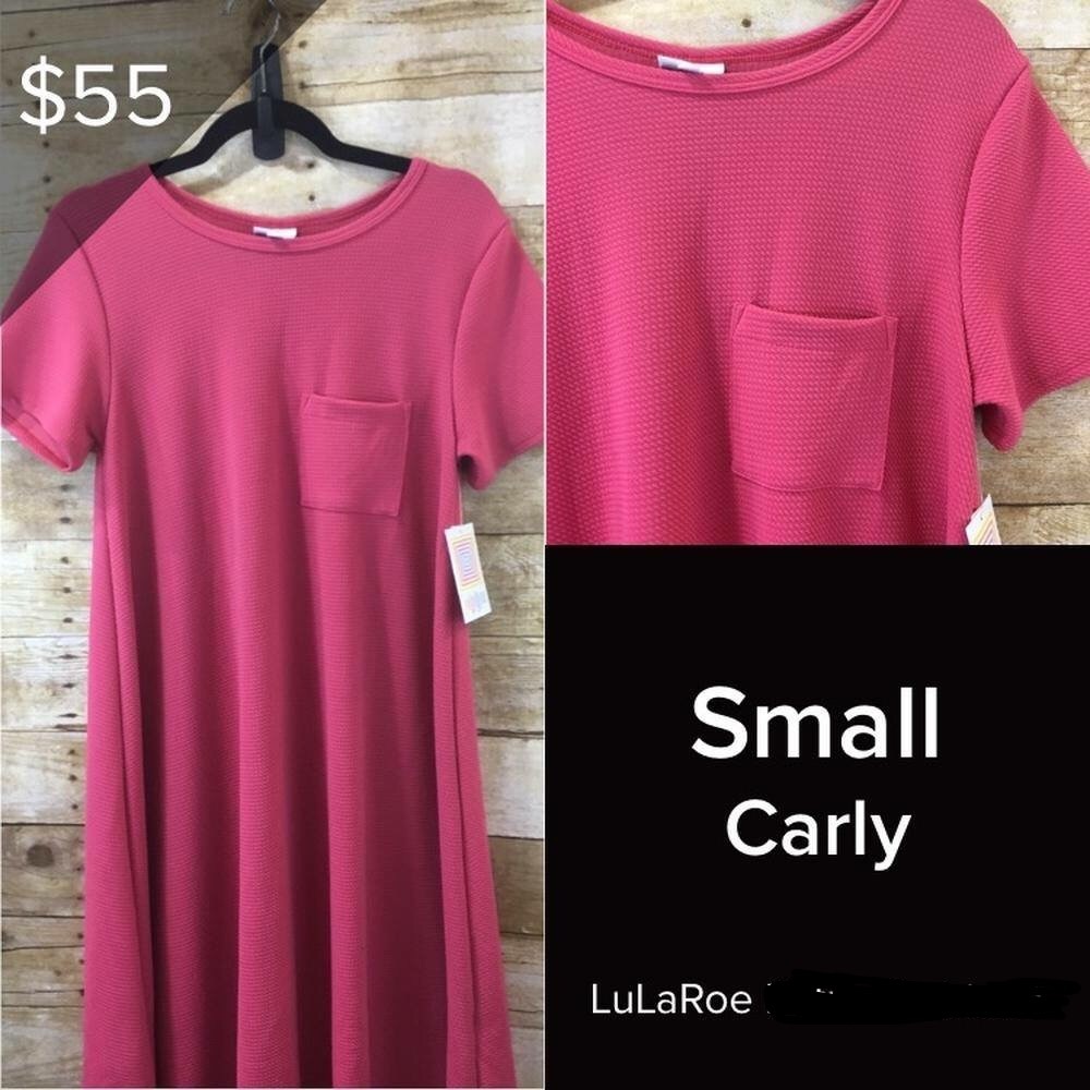 BNWT LuLaRoe Carly dress S pink quilted material