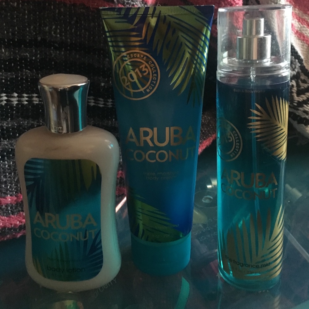 Bath and Body Works Aruba Coconut bundle