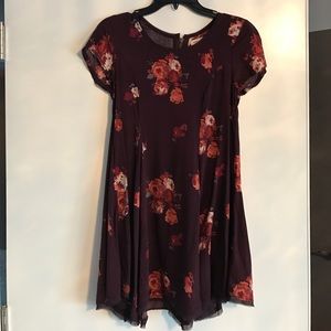Maroon flare dress
