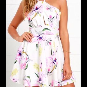 Lulu's ivory floral dress