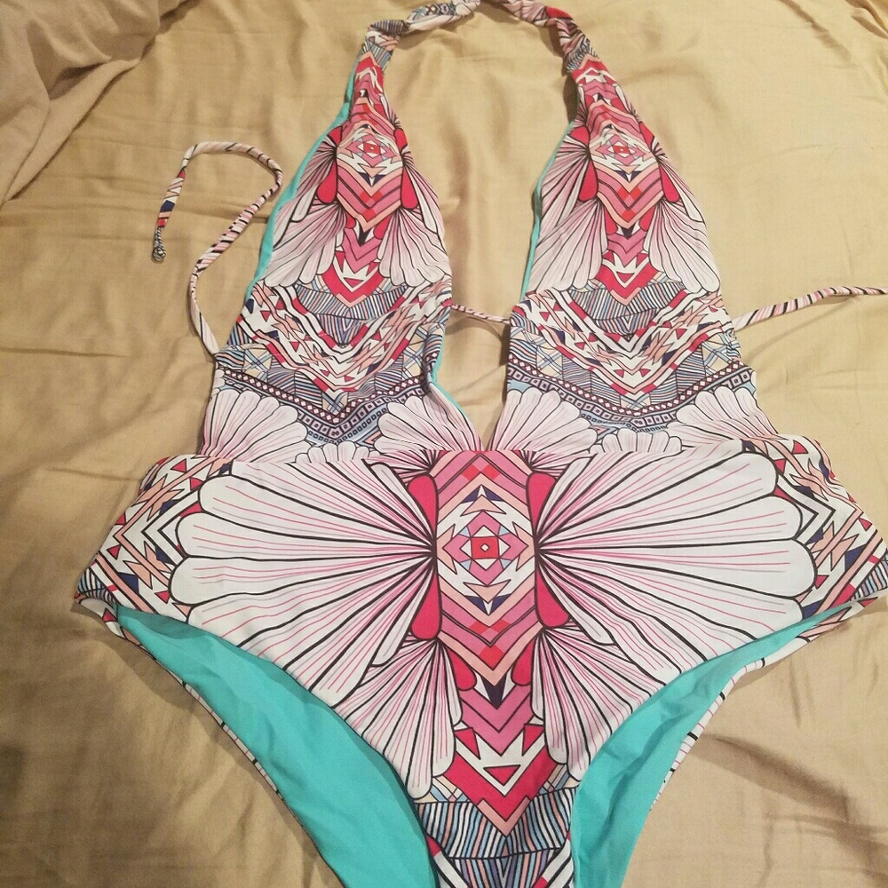 One Piece Halter Bathing Suit