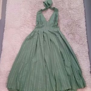 Green Halter Dress