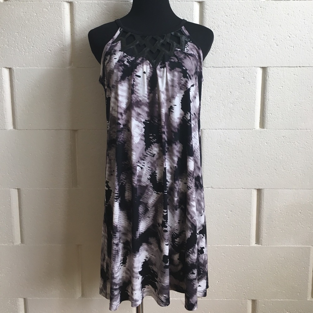 Shift Dress with Neckline Detail