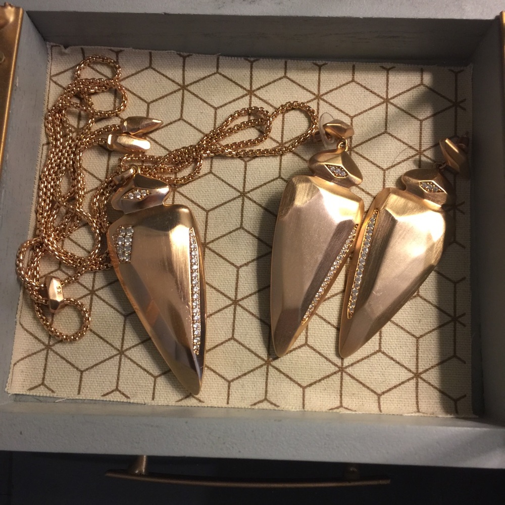 KS Staley necklace and Stellar earrings