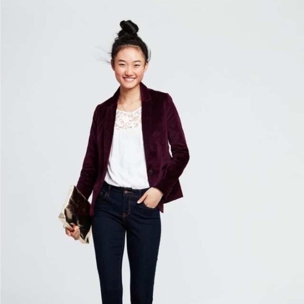 Old Navy Burgundy Velvet Blazer