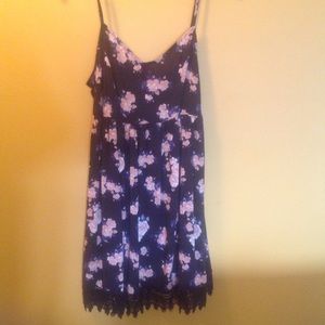 Navy floral dress
